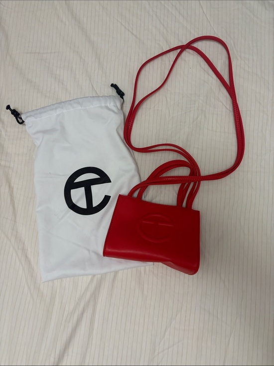Telfar Handbags - Telfar Red Mini Crossbody Bag with Embossed Logo